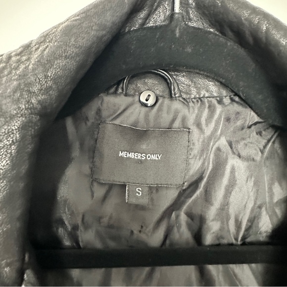 MEMBERS ONLY |  Faux Leather Biker Jacket | Black | Size: S - Picture 5 of 10